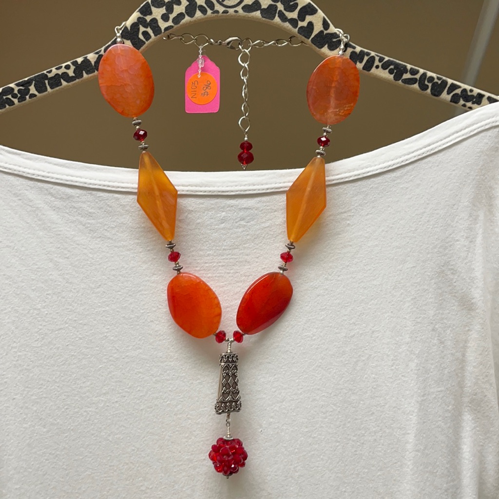 Quartz And Bali Silver Necklace